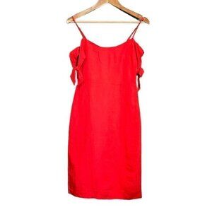 Abercrombie  & Fitch red linen blend dress